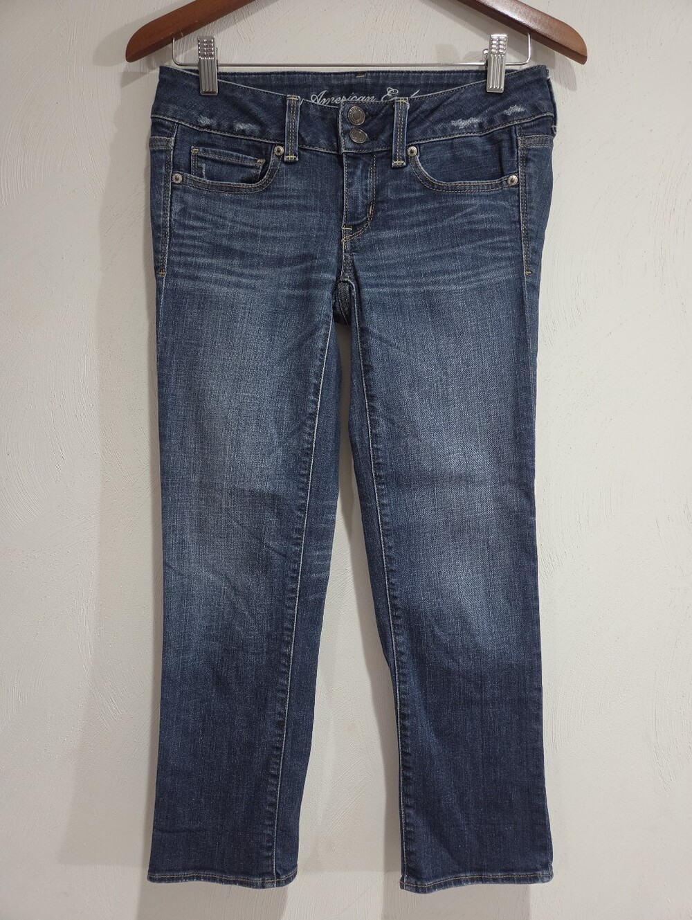 American Eagle Outfitters Low Rise Artist Crop Size 0